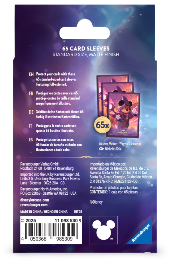 Koszulki na karty - Disney Lorcana - Myszka Mickey